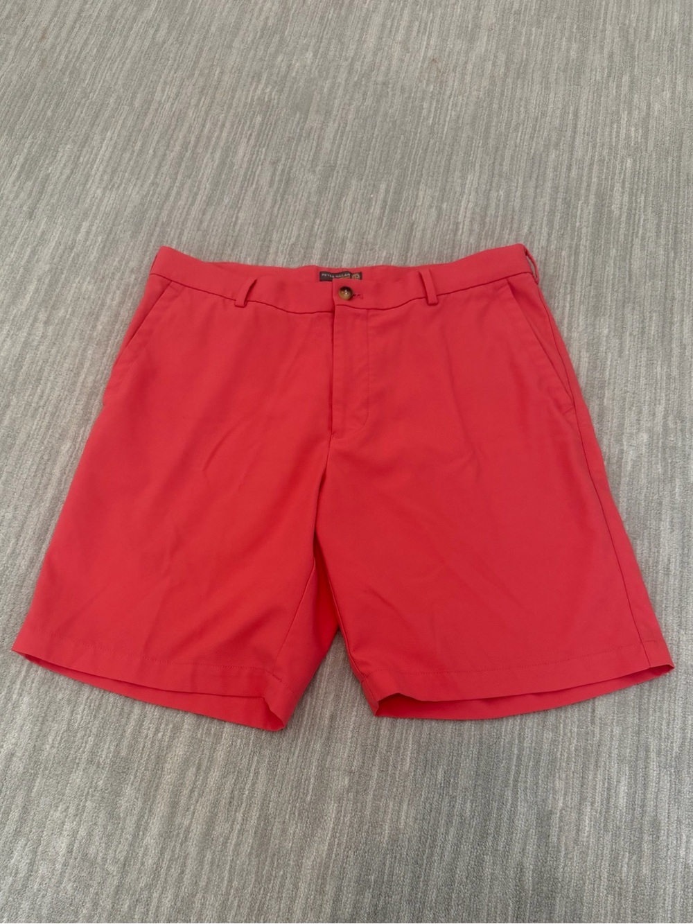 Peter Millar Coral-Red Flat Front Men's Shorts
